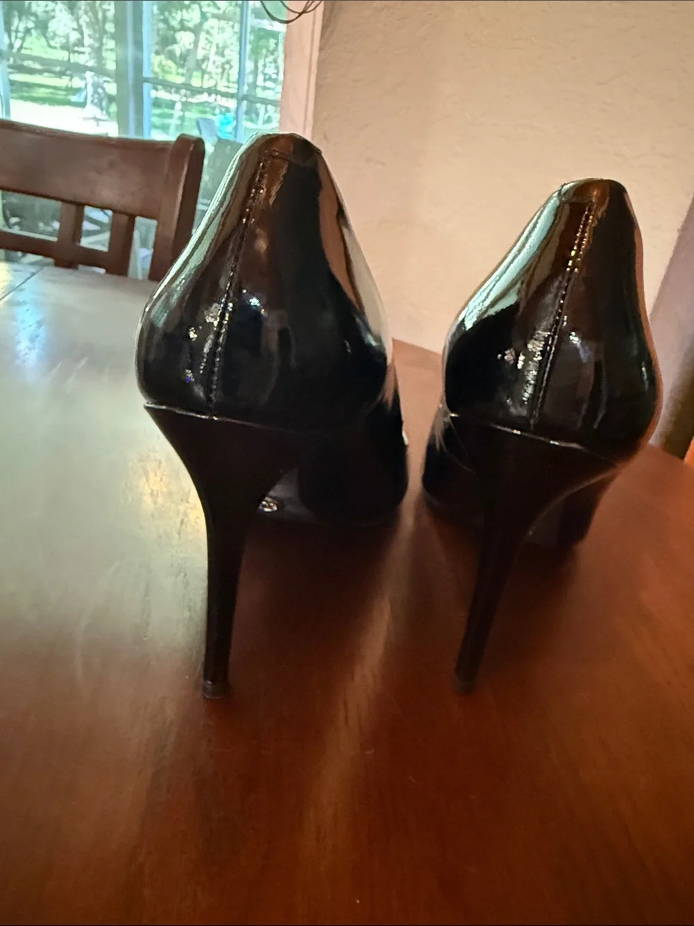 Michael Kors Black Patent Pointed-Toe Stiletto Heels